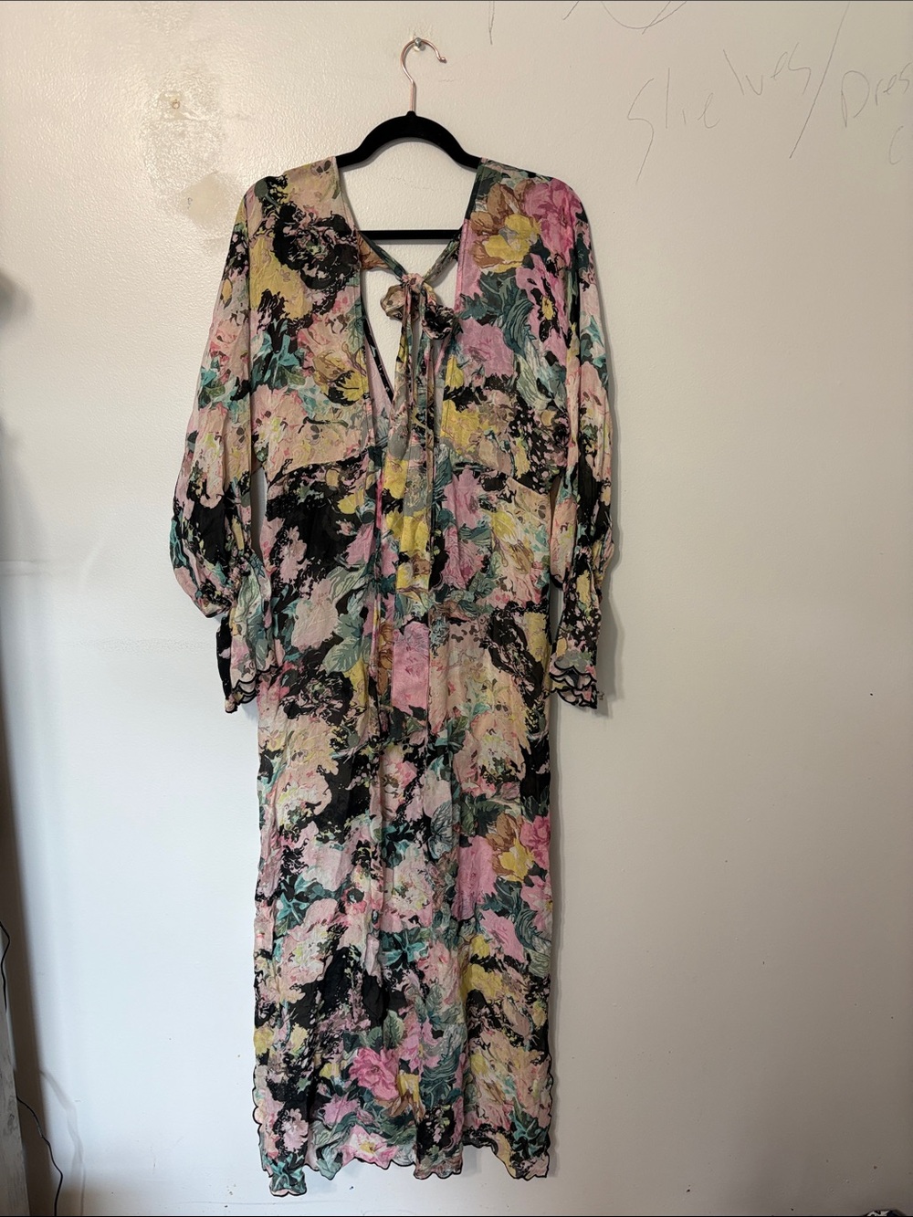 Hemant & Nandita x REVOLVE Teien Caftan Floral Dress M Boho Romantic - Picture 5 of 7